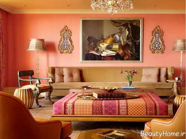 دکوراسیون پذیرایی به سبک خاورمیانه ای 
