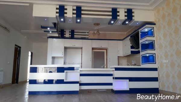 کابینت دو رنگ برای آشپزخانه 
