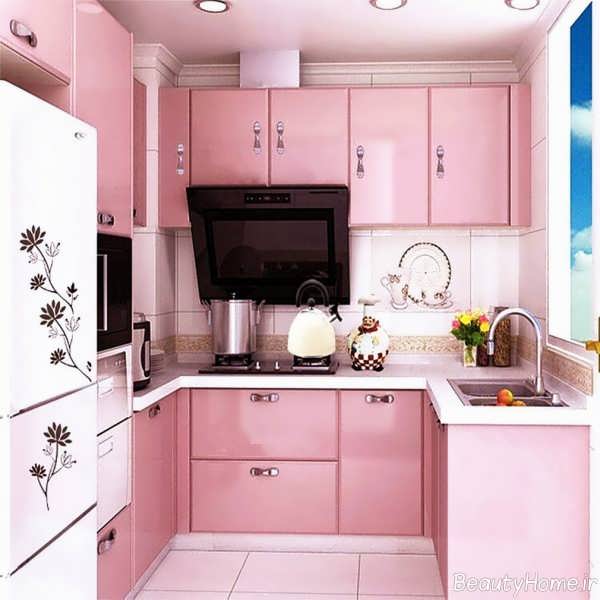 کابینت زیبا صورتی 