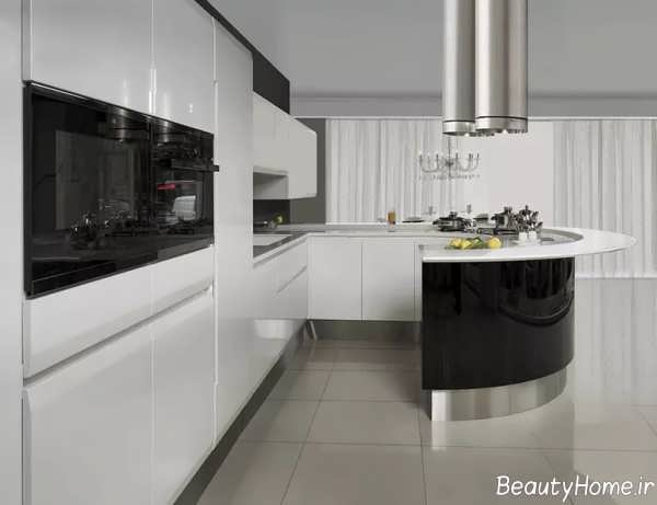 مدل کابینت گرد مخصوص آشپزخانه