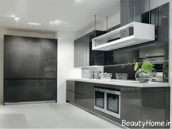 تصاویر لوکس از کابینت سفید طوسی